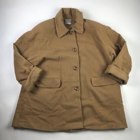 Linda Richards Womens Jacket Brown Wool USA 14 - Picture 1 of 7